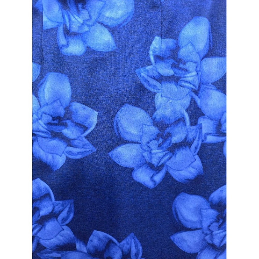 Betsy Johnson Blue Floral Print Sheath Dress Size 6 - Picture 5 of 5